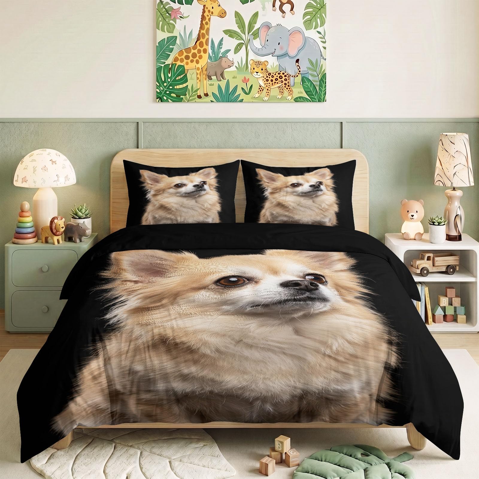 Generisch Tier Chihuahua Bettwäsche 155 x 220 cm Bettbezug Set