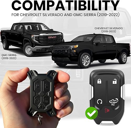 Vista 27 de Funda para llavero Chevy – para funda de llavero GMC – Accesorios Silverado Sierra – Abrebotellas integrado – Compatible con guía de ajuste