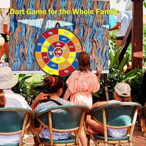 Miniatura 3 de Juegos al aire libre, gran tablero de dardos de 29 pulgadas para niños, juegos de fiesta de doble cara, juguetes al aire libre, regalos para 3, 4,