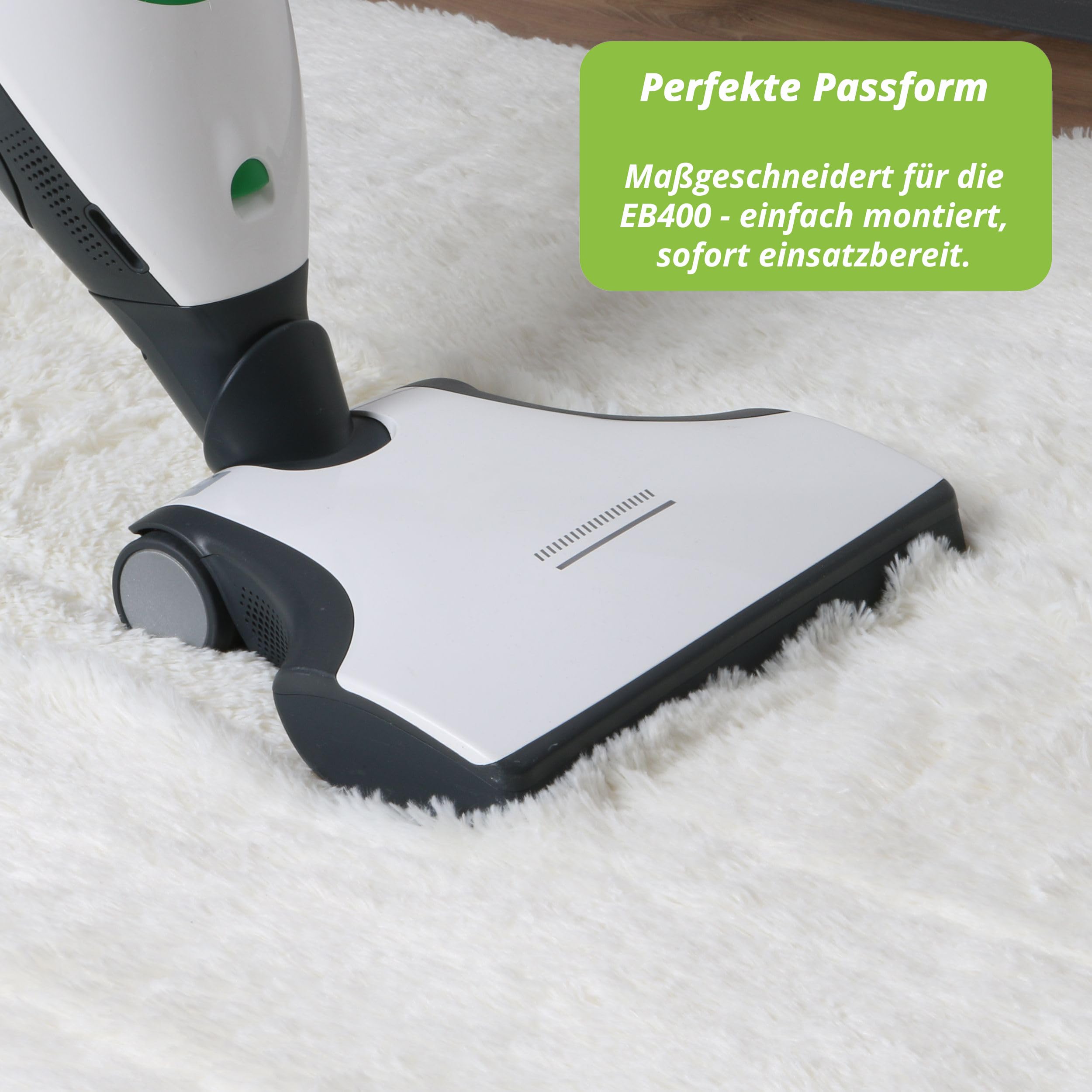 Staubsaugerladen.de Premium 2-Teiliges Set Tierhaarbürste, Rundbürste, Staubsauger-Bürste kompatibel mit Vorwerk Kobold Elektrobürste EB-400, Bürste, Ersatz-Teil, Zubehör, Walzen, Teppichbürste