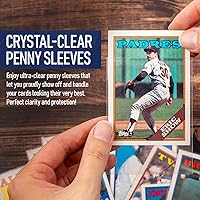 Vista 7 de Fundas de centavo prémium para tarjetas de intercambio, fundas suaves para tarjetas de béisbol, funda de plástico ultra transparente para tarjetas