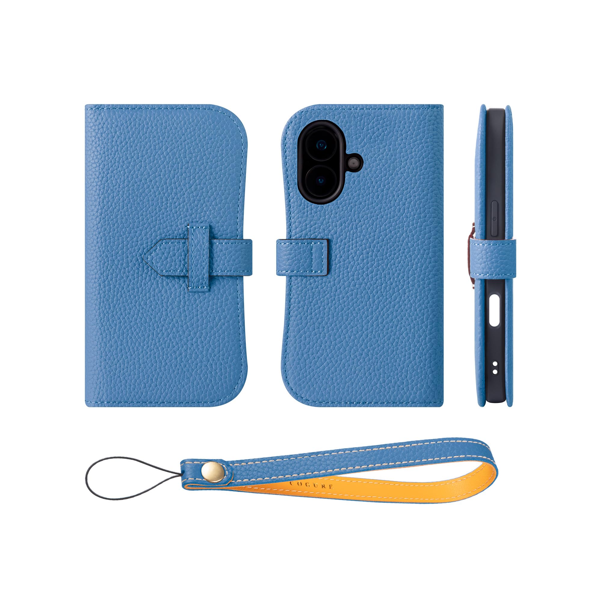 Amazon.co.jp: COGURE スマホケース iPhone16用 手帳型 ケース 本革