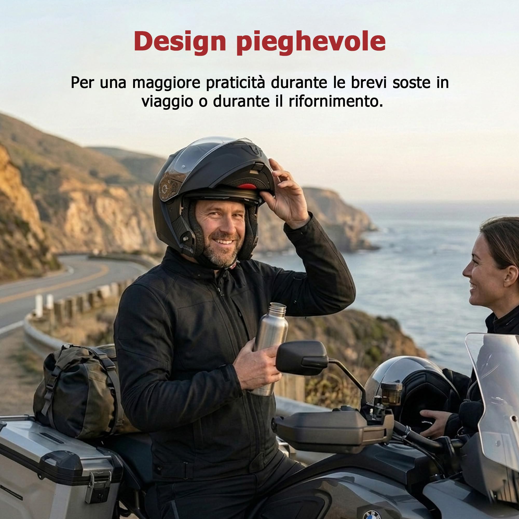 Westt Casco moto modulare con visiera certificato ECE 22.06 Donna e Uomo | Casco moto con visiera e parasole, casco scooter/ ciclomotore predisposto per sistemi di comunicazione