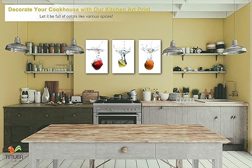 Miniatura 2 de Arte de pared de cocina de 3 piezas, arte de pared en lienzo de cocina, arte de pared de frutas para decoración de pared, cuadros para cocina y