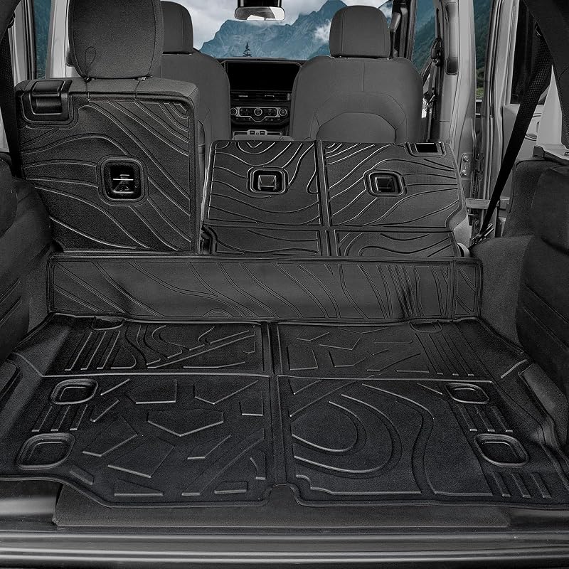 Forro de porta-malas em TPE para Jeep Wrangler JL 4XE 4 portas Unlimited 2021–2026 GALVAGNITE GAL0812