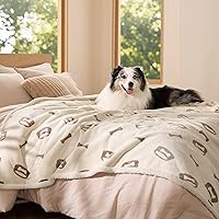 Vista 38 de Bedsure Mantas impermeables para perros pequeños – Manta de gato pequeño lavable para protección del sofá, manta de cachorro de forro polar sherpa