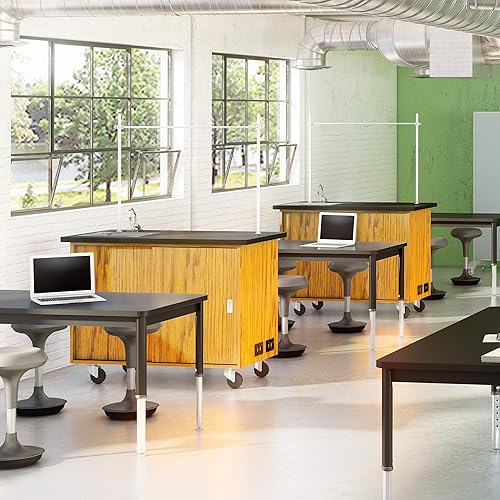 Miniatura 8 de Taburete de altura ajustable Learniture, aprendizaje activo, gris., Rojo, 1 Negro -,Gris,Rojo -