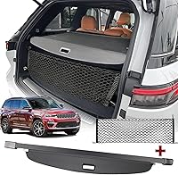 Vista 1 de Cubierta de Carga para 2022-2024 2025 2026 Jeep Grand Cherokee Accesorios (2 Filas; WL) 4XE, Funda de Seguridad para Equipaje Retráctil de Cuero