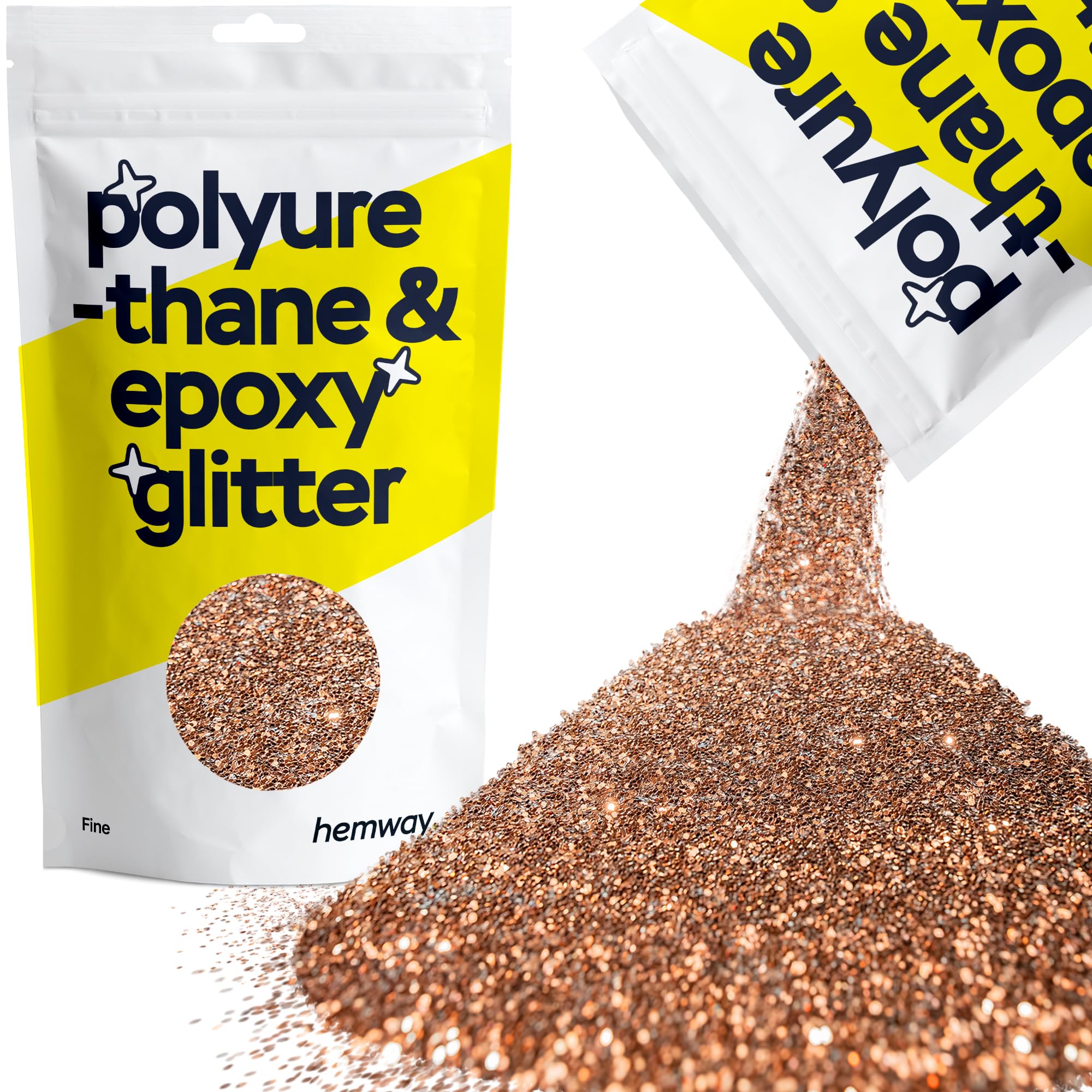 Hemway Resin Glitter Bronze Brown 100g Super Chunky | Polyurethane & Epoxy Glitter for Resin Crafts, Tumblers, Coasters, Floor & Table Art — view 37