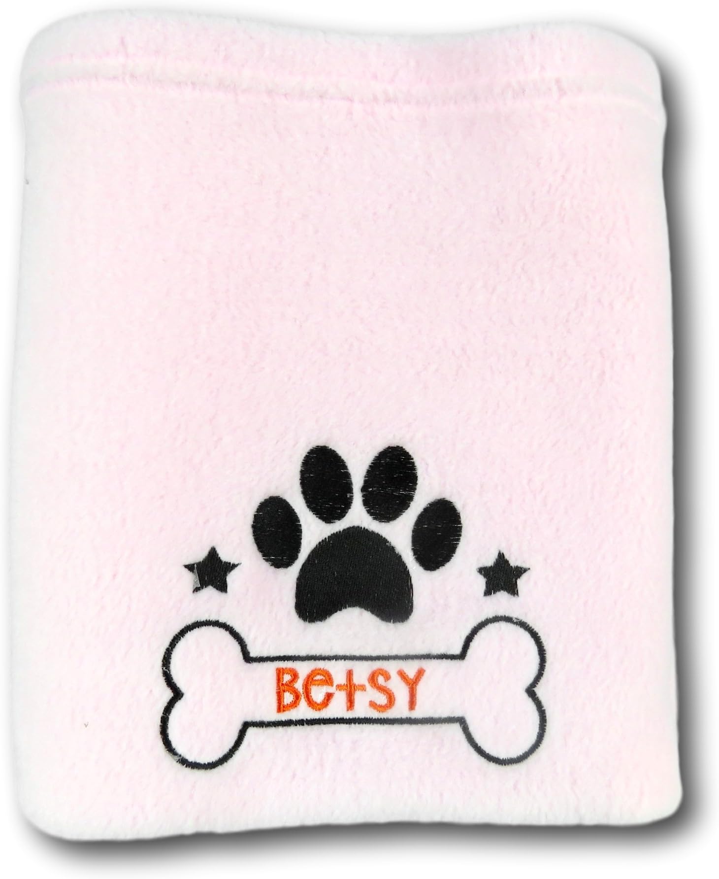 Personalised Embroidered Dog Blanket Soft Fleece Puppy Paw Bone Design Pink Dog Bed Gift for Dog pet Blanket Gift for Dog pet Comforter pet Bedding pet Bed