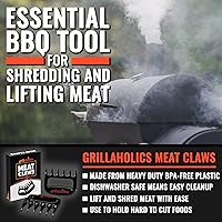 Vista 2 de Grillaholics Garras para desmenuzar carne de barbacoa - Hojas ultra afiladas estilo Wolverine, mango de elevación rápida y para desmenuzar carnes