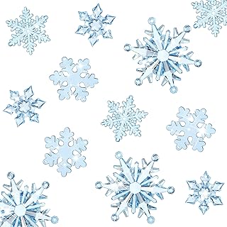 40 Pieces Christmas Snowflake Ornaments Christmas Snowflakes Decorations Acrylic Crystal Snowflakes Snowflake Pendant Wint...