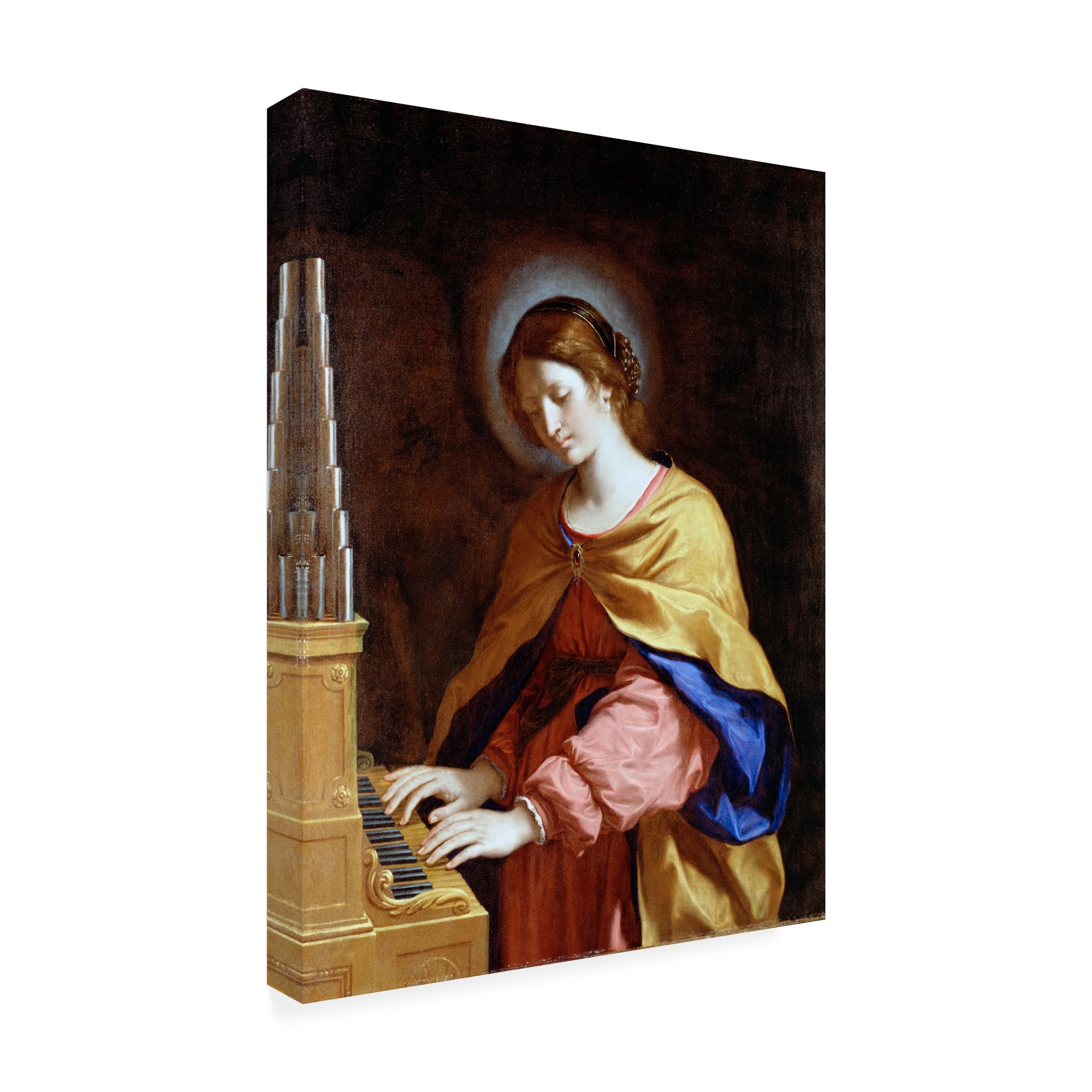 Wrapped Canvas Wall Art - Guercino St Cecilia Wall Art for Living Room Bedroom or Office D cor