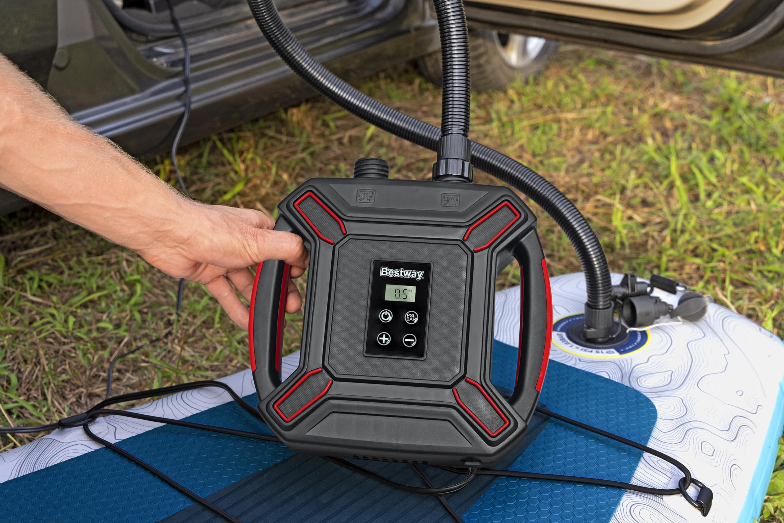 Gonfleur électrique Haute Pression PowerGrip™ branchement Allume-cigares