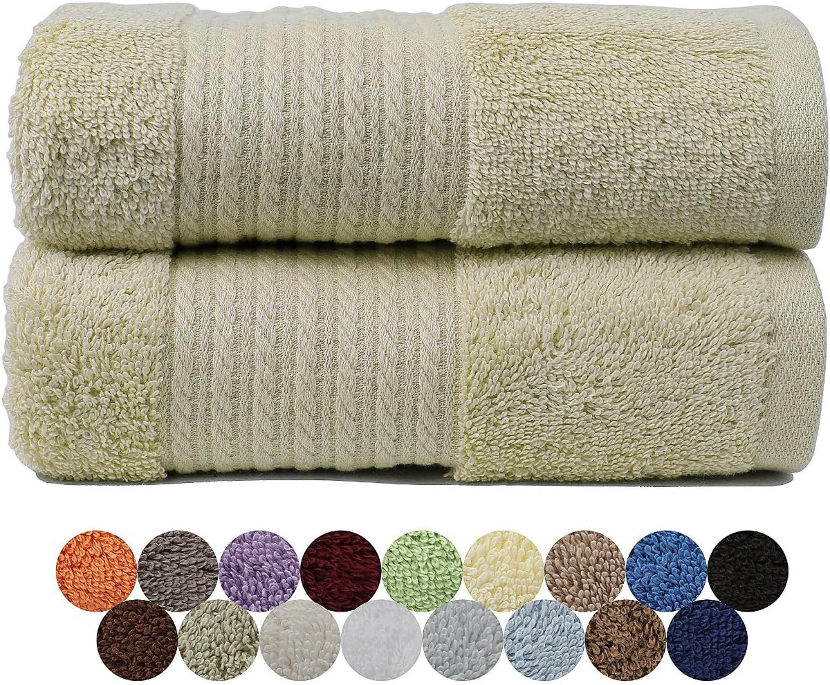 Trident RL Egyptian Cotton 720 GSM 2 Pack Hand Towels, Green