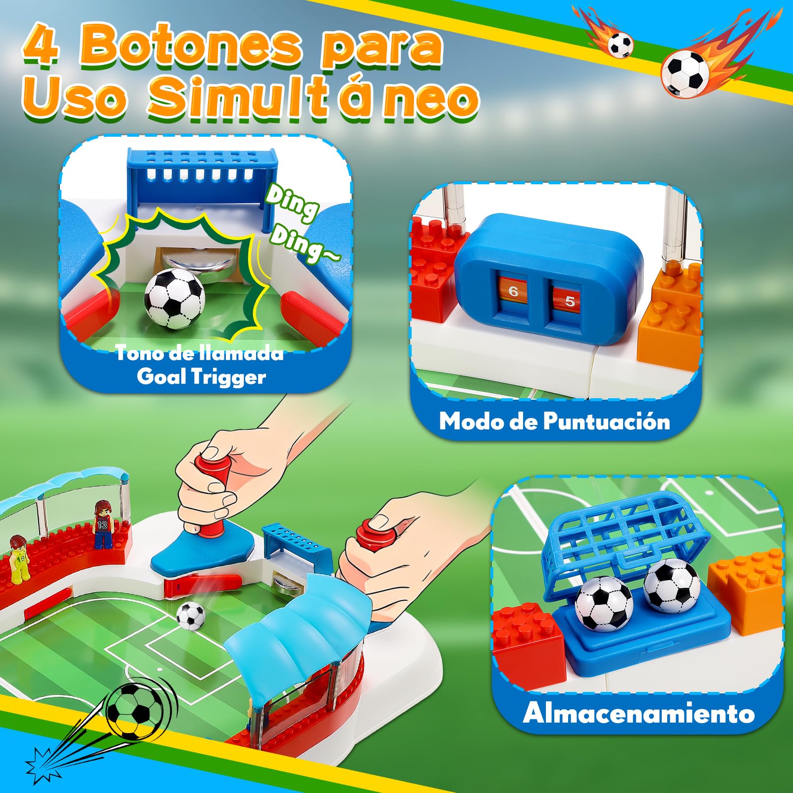 Mini Futbolines para Niños Adultos - Juegos de Mesa Interactivos en Familia