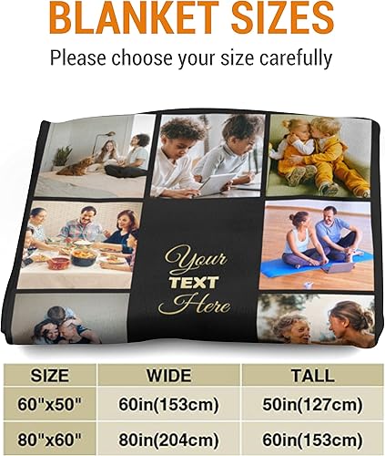 Miniatura 5 de Manta de collage de fotos personalizada, manta de boda. Manta de forro polar suave, manta de fotos personalizada. Regalo para bodas, Navidad,
