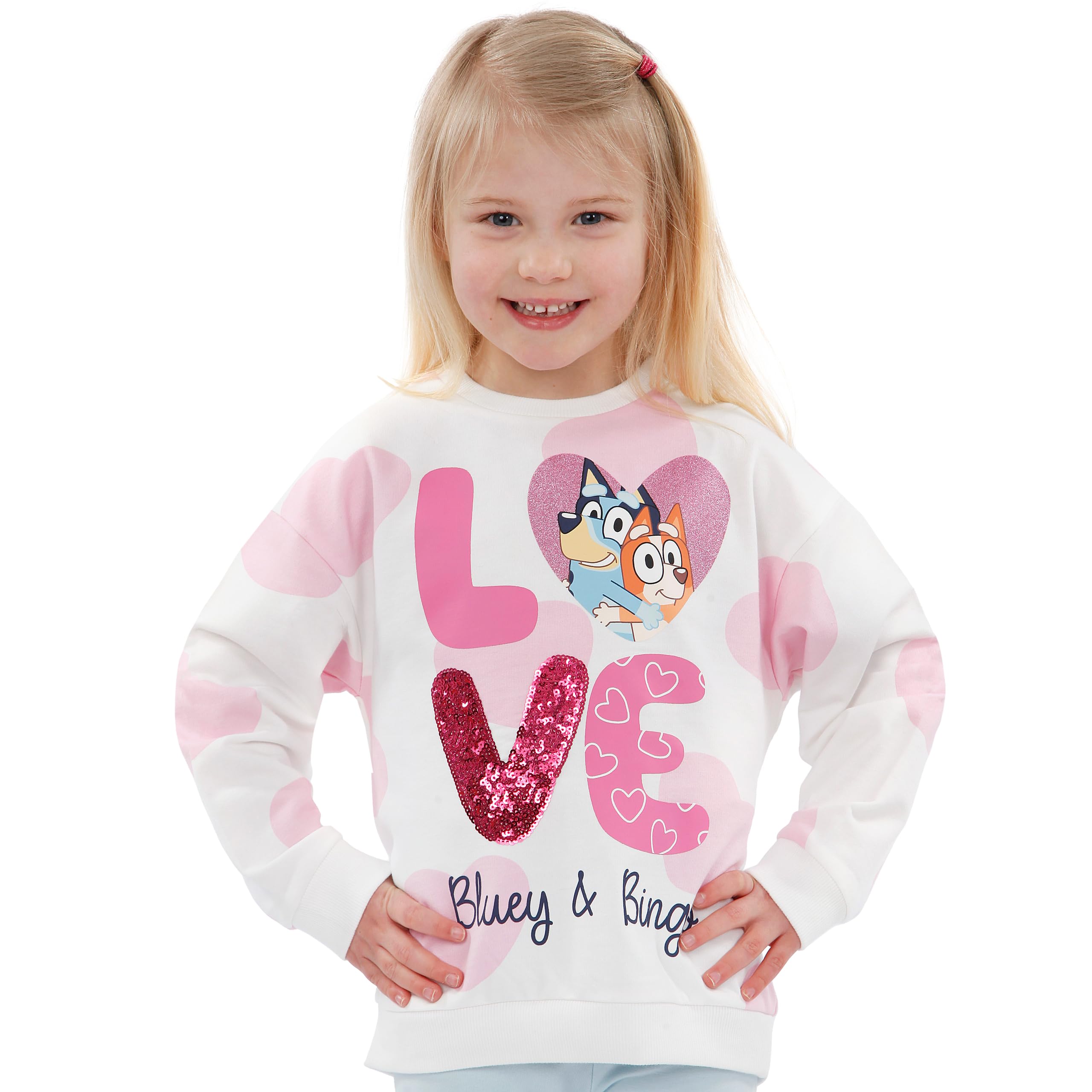 Bluey Sudadera Bingo Sudaderas Niña | Sudadera Blanca Niña | Verano Sudaderas Chica