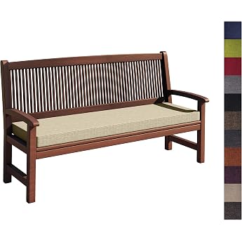 sunnypillow Outdoor Bench Cushion Chair Cushion with Removable Cover Seat Cushion for Bench Bench Cushion Cushion for Garden Bench 140 x 50 x 5 cm Bench Cushion for Garden Furniture Cream