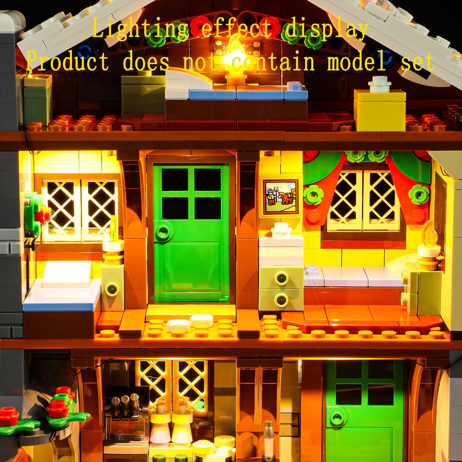 GEAMENT Kit de Luces LED Compatible con Lego Refugio Alpino (Alpine Lodge) - Conjunto de luz por Icons 10325 (Juego Modelo no Incluido)