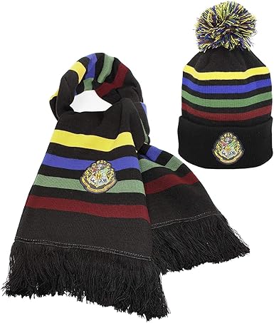 Black bobble hat and scarf Clearance