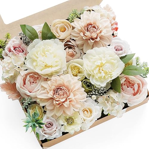 Udoula Paquete combinado de flores artificiales de lavanda, arreglo combinado de flores de boda lilas para ramos de boda, arreglos combinados,