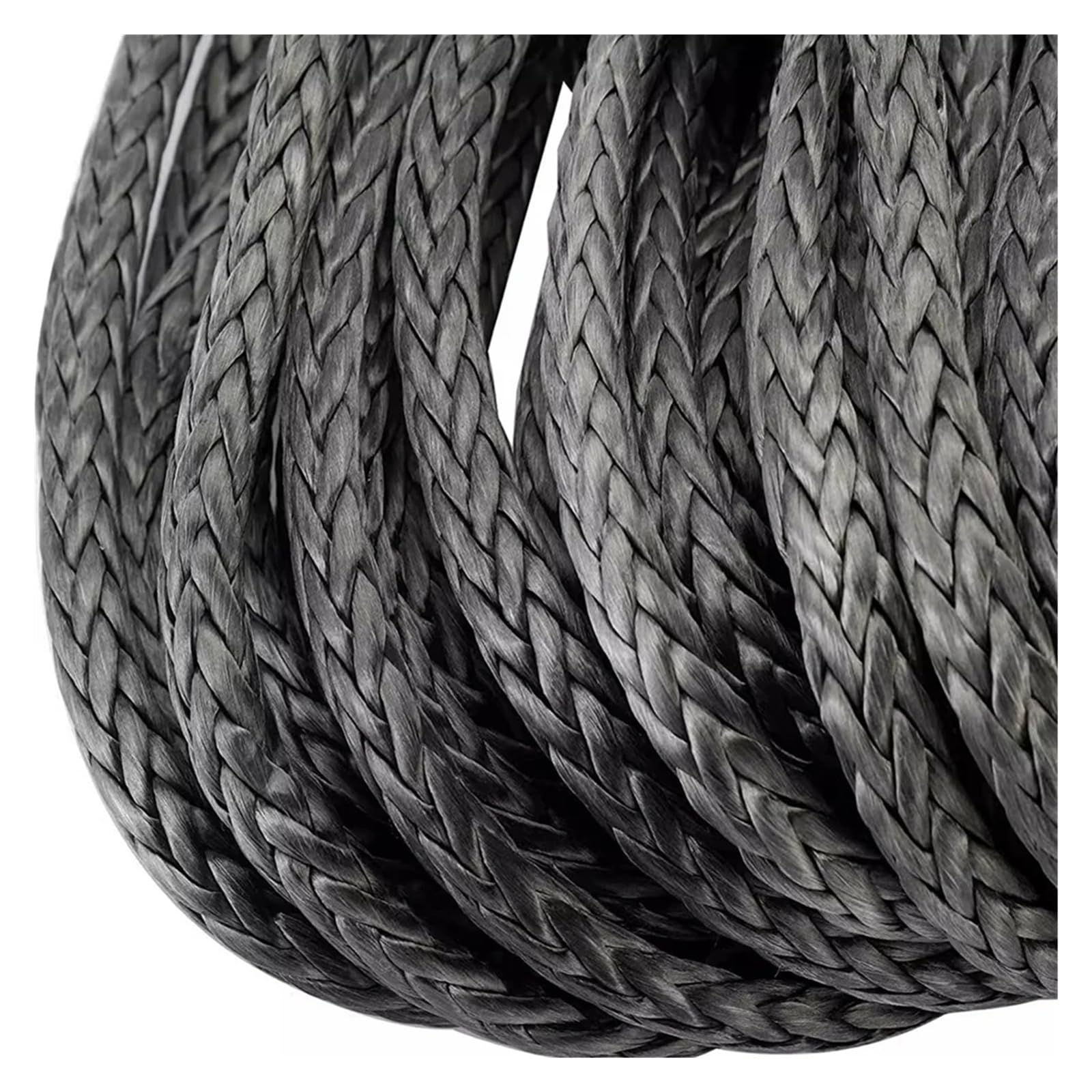 Zestaw syntetycznej liny wyciągarki 13 mm x 9 m, 26500 funtów/12 ton, wytrzymała syntetyczna lina przedłużająca do wyciągarki do pojazdów terenowych ATV UTV Ultramocny