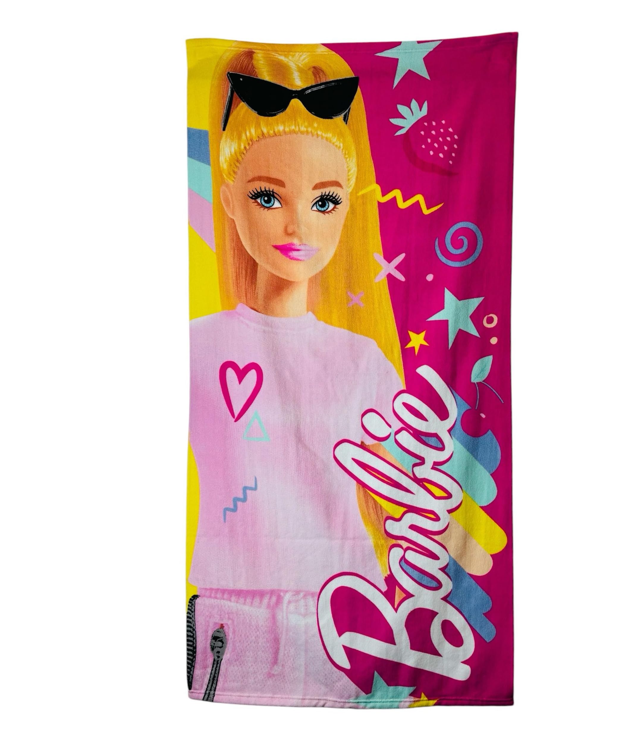 Tdl Multicolour Barbie Microfibre Beach Towel