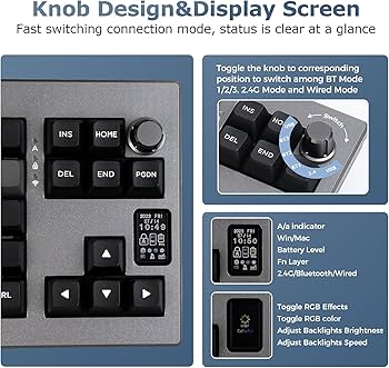EPOMAKER Shadow-X Gasket メカニカルキーボード EPOMAKER Shadow-X Gasket Hot Swappable 2.4ghz/Bluetooth/USB
