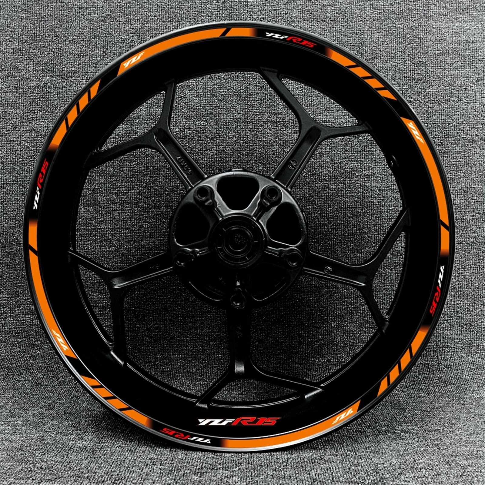Motorcycle Wheel Rim Decal Decorative Hub Waterproof Reflective Sticker for Yamaha YZF R15 Decorative(Color12)