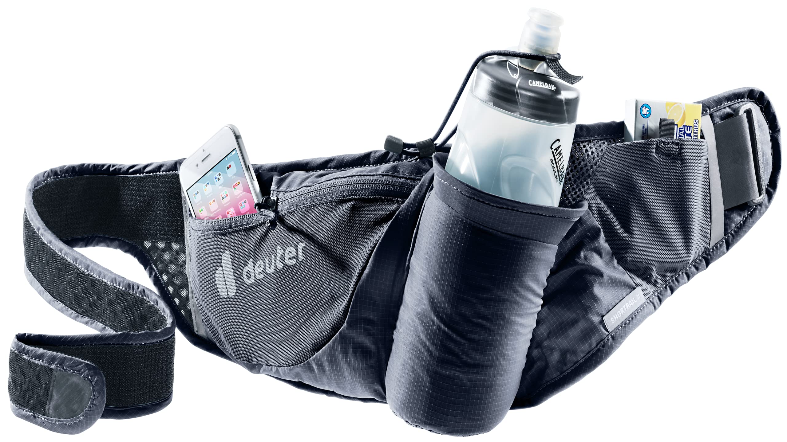 Deuter Unisex Shortrail II Trail Running saszetka biodrowa, czarna, 1 L EU