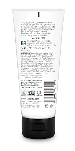 Miniatura 10 de Andalou Naturals CannaCell MEN Smooth Glide Shave Cream, 6 Ounce