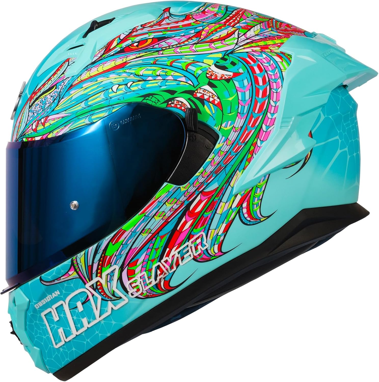 HAX Obsidian Pro Full Face Dual Visor Adult Motorcycle Helmet for Motorbike Street Bike with Pinlock Ready DOT Approved Slyer Aqa L - Image 3