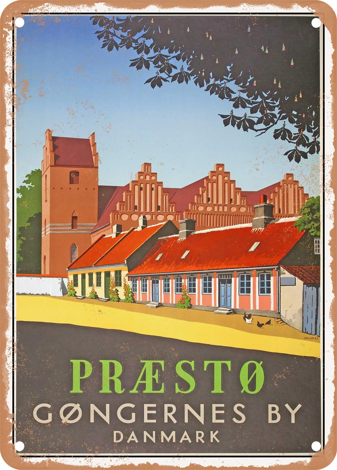 Miaomansenstore Metal Sign - 1948 Praesto, Congo's City, Denmark Vintage Ad Home Decor