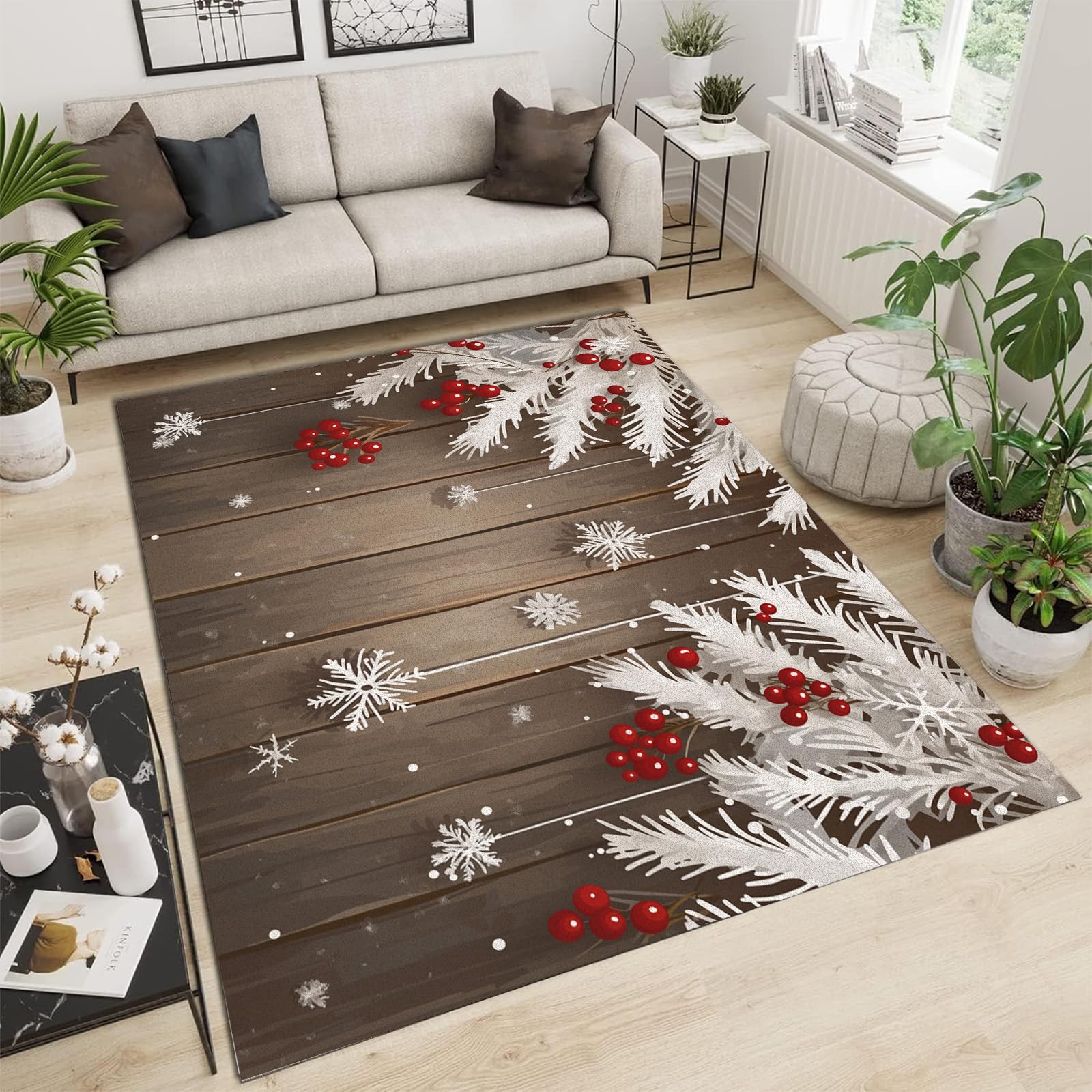 Tapis de décoration poil ras résistant pour grand salon moderne