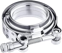 Vista 15 de EVIL ENERGY Abrazadera de banda en V de 2.25 pulgadas con brida macho hembra de acero inoxidable 2 piezas