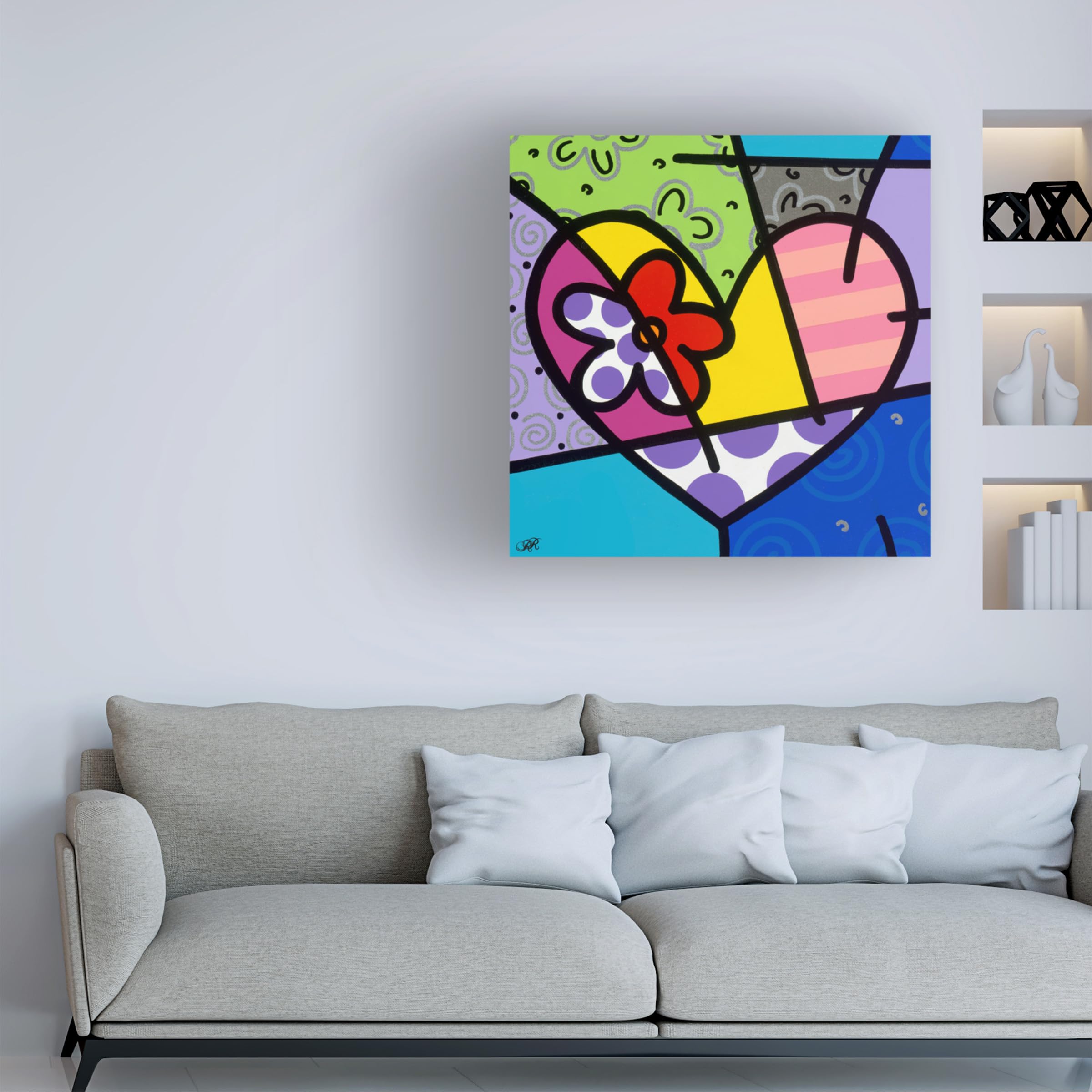 Trademark Fine Art MA0781-C1818GG Big Heart III Paintings Artwork