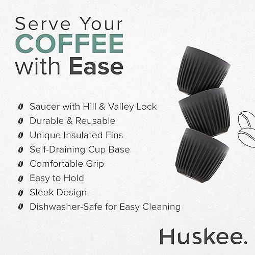 Miniatura 5 de Huskee Juego de espresso de 3 oz - Carbón (2 unidades)