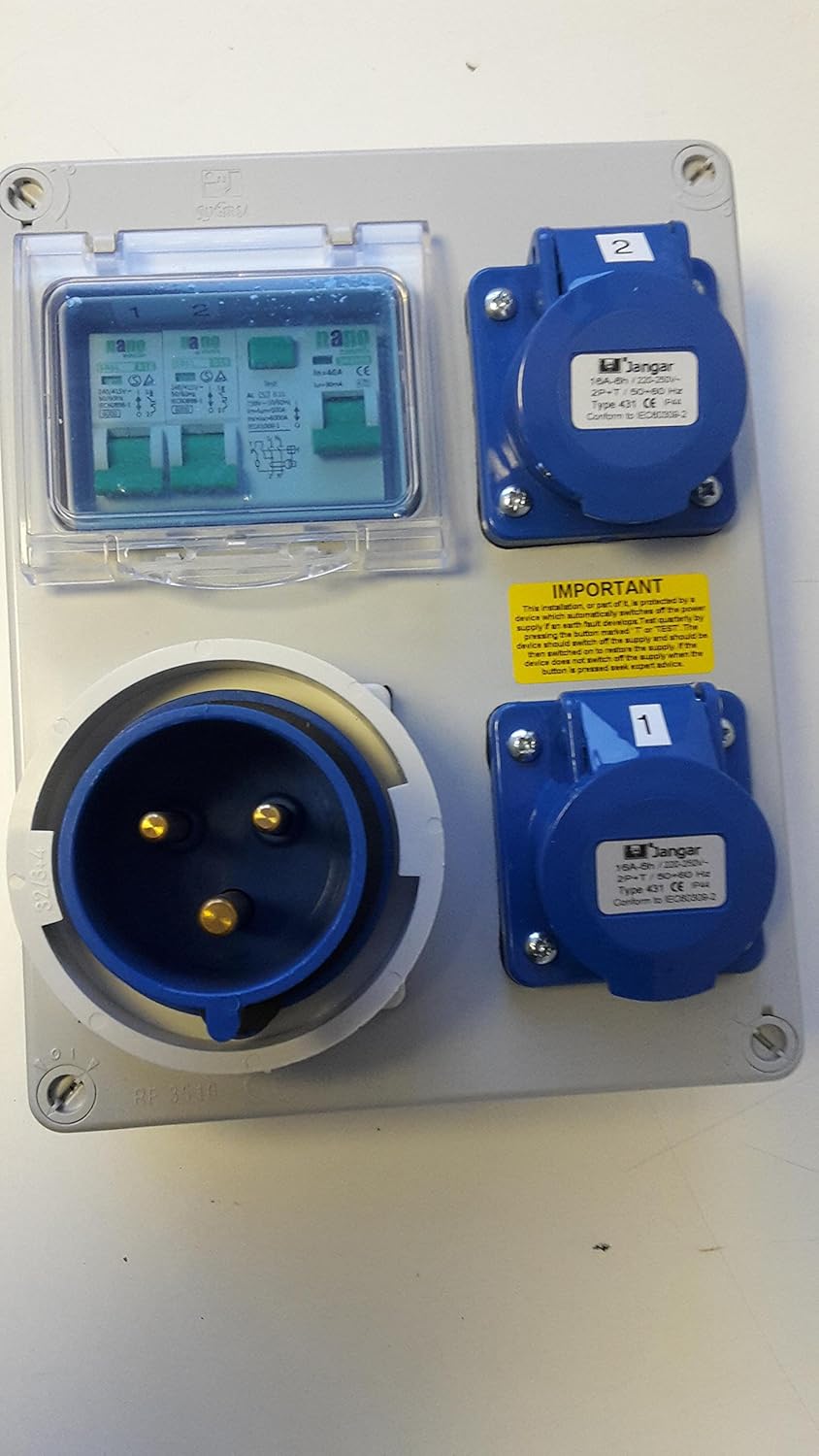 Caravan,Camping,Hook Up,RCD Industrial Socket. Portable event