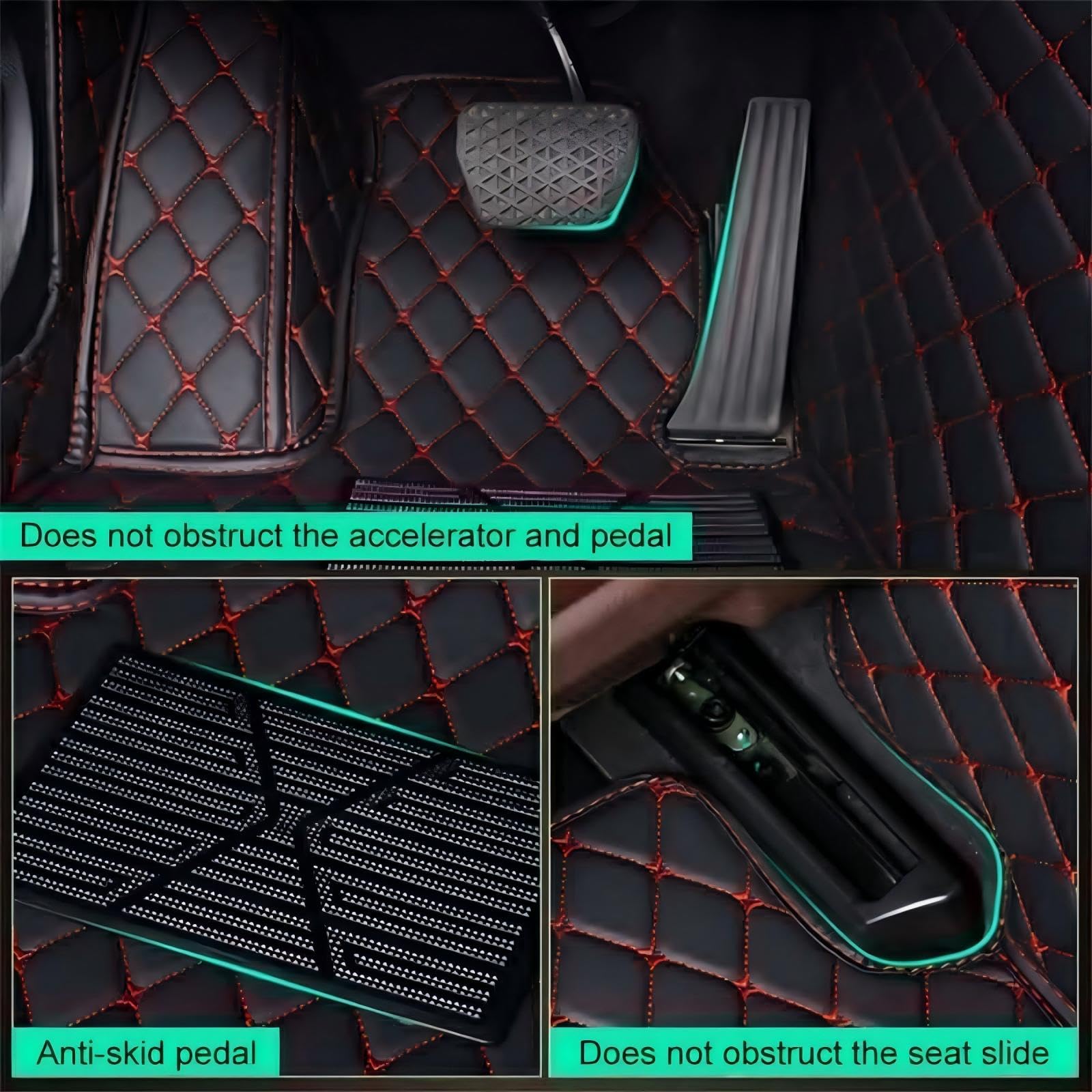 YTJBDASD Tappetini Auto per Dodge Challenger 2008 2009 2010 2011 2012 2013 2014 2015 2016 2017 2018 2019 2020 2021 2022 2023, Tappeto Auto Antiscivolo Resistente all'Usura Accessori Auto,Brown