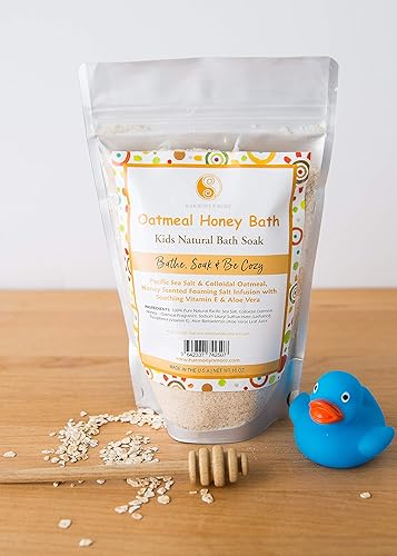 Miniatura 2 de Best Avena Miel Niños Baño - Sal Natural del Mar del Pacífico - Cómodo y nutritivo para la piel - Bath Time Espuma Bath Salt Soak - Todo Natural