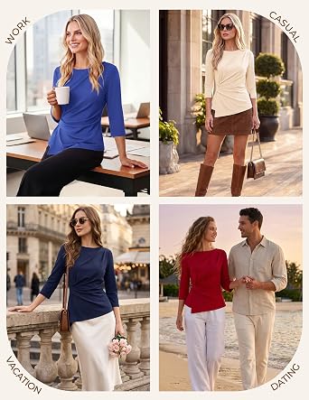 GRACE KARIN Women's Summer Peplum Tops, Dressy Casual Shirt