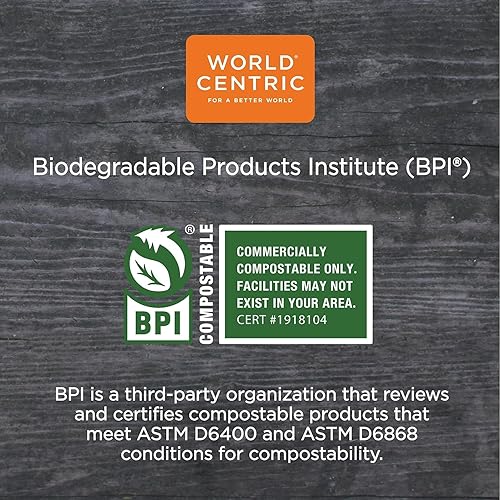 Miniatura 4 de World Centric Tapas PLA para cuencos de burrito de fibra, 8" de diámetro, transparente, plástico, 400cartón
