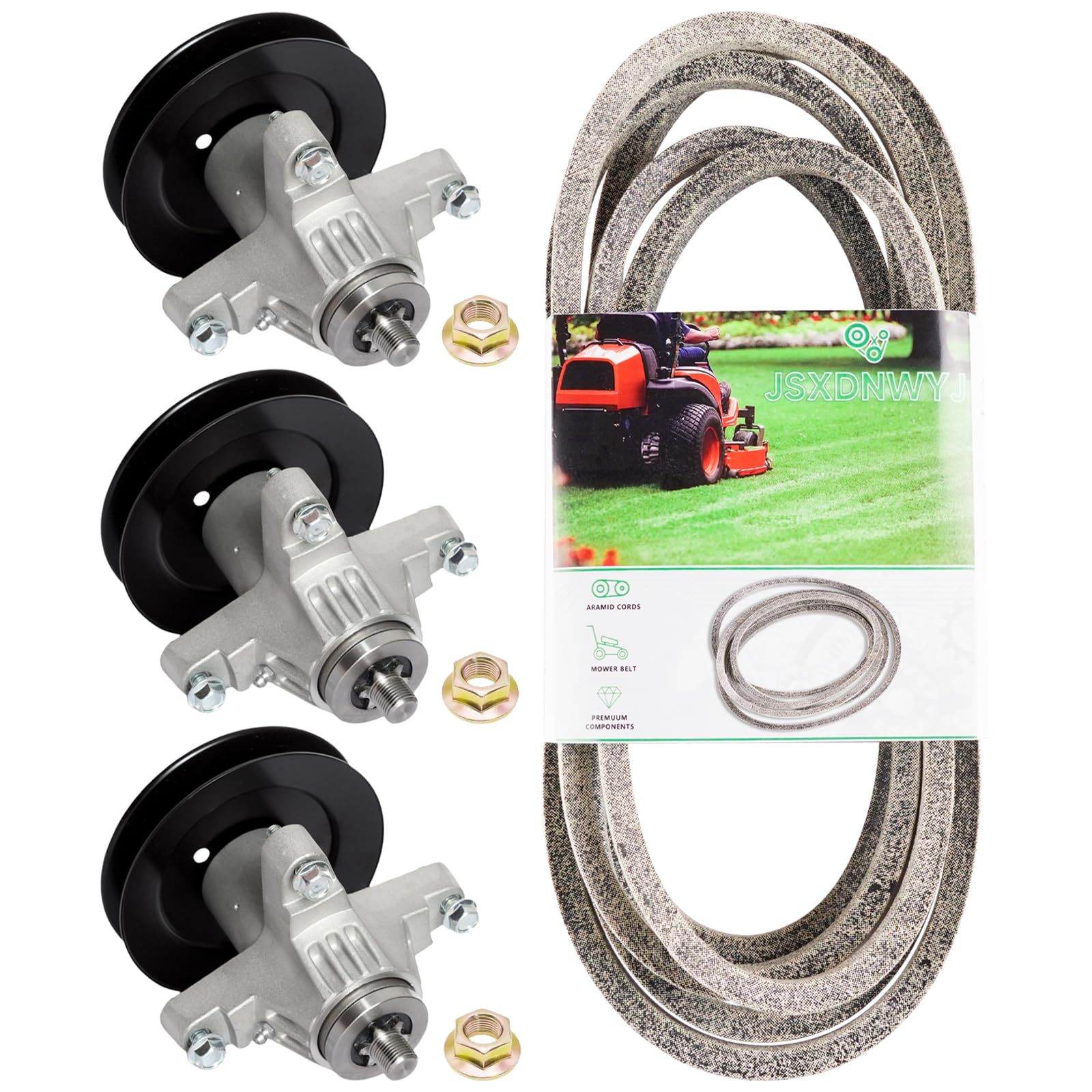 JSXDNWYJ Deck Rebuild Kit for MTD Cub Ca det LT1050 i1050 LGT1050 SLT1550 Troy B ilt TB2450 50 inch Deck, 918-04126 618-04126 618-04125A 918-04125B Spindle (3pack)/754-04077 954-04077A Be lt(1pack)