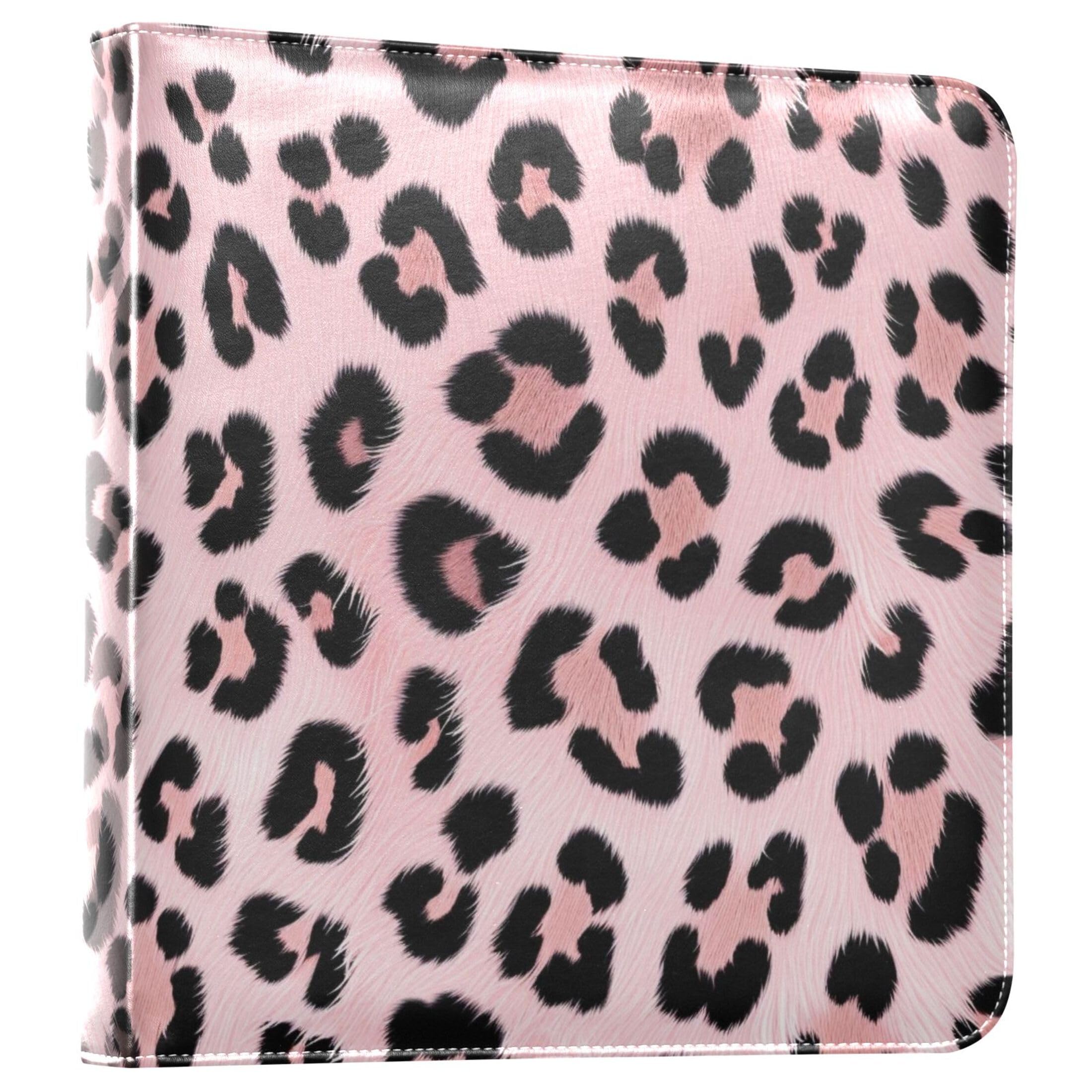 Amazon.com: Burbuja Pink Leopard Fur Photo Album Leather Cover 4x6