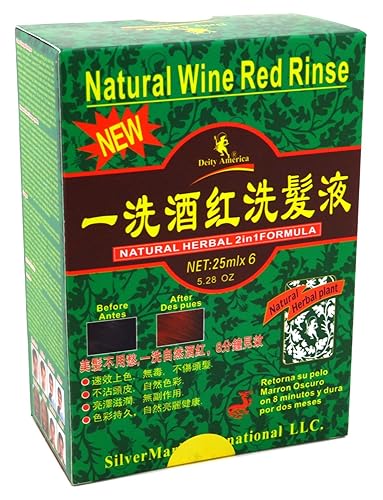 Deidad Champú Kit de cambio de color natural herbl 2N1Rojo Vino