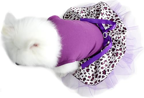 Miniatura 5 de Petitebella Vestido para perro cachorro con tema de leopardo liso (leopardonegro, L)