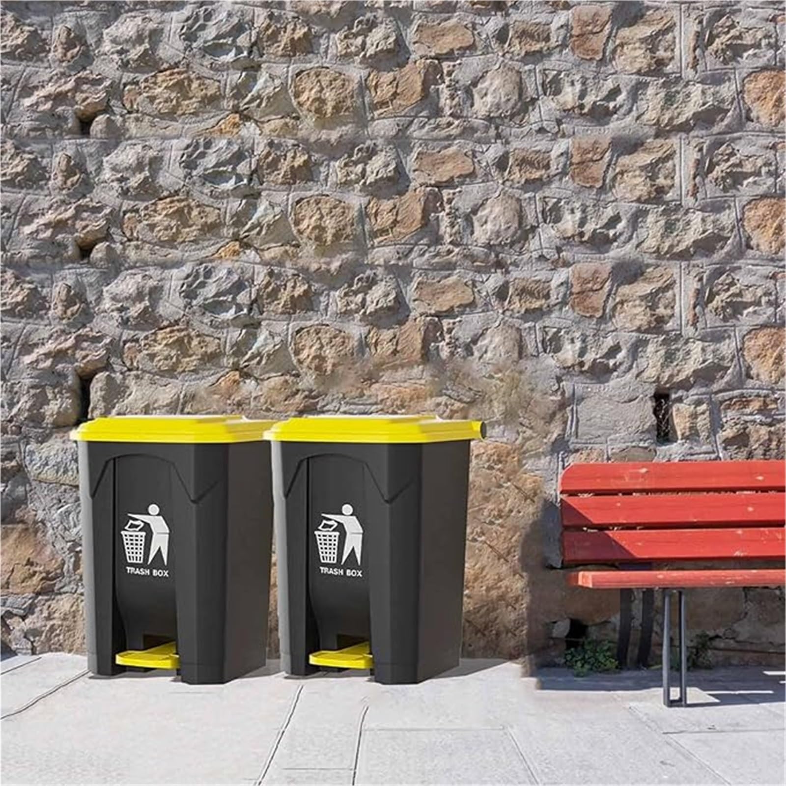 Bote Basura con Pedal 30L 50L 80L 100L Residencial Y Comercial, Con Tapa, Contenedor Basura Con Eliminación Manos Libres, Perfecto For Hogar Y Garaje(30L)
