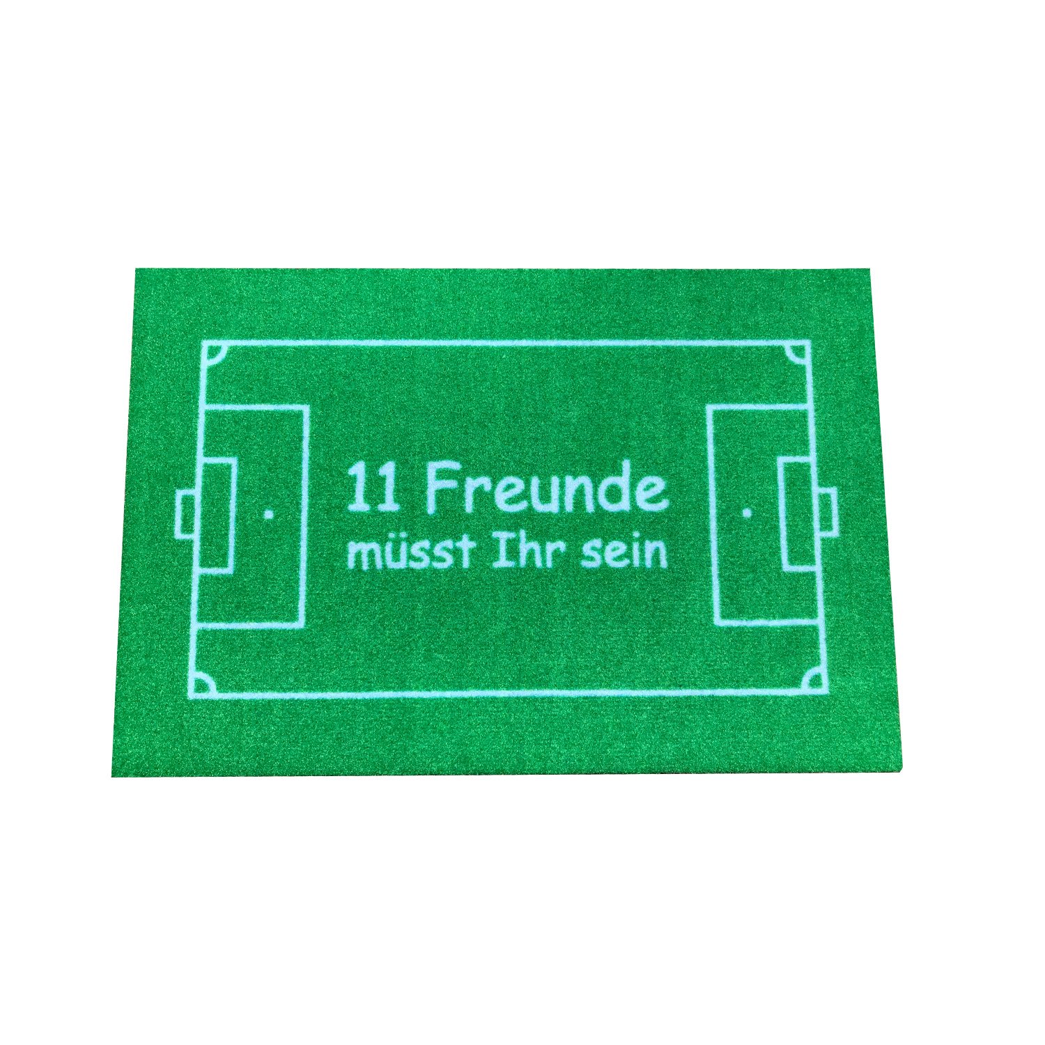 Design floormat football World Cup for inside and outside, machine washable, non-slip. Suitable for 11 people. Green 60 cm x 40 cm