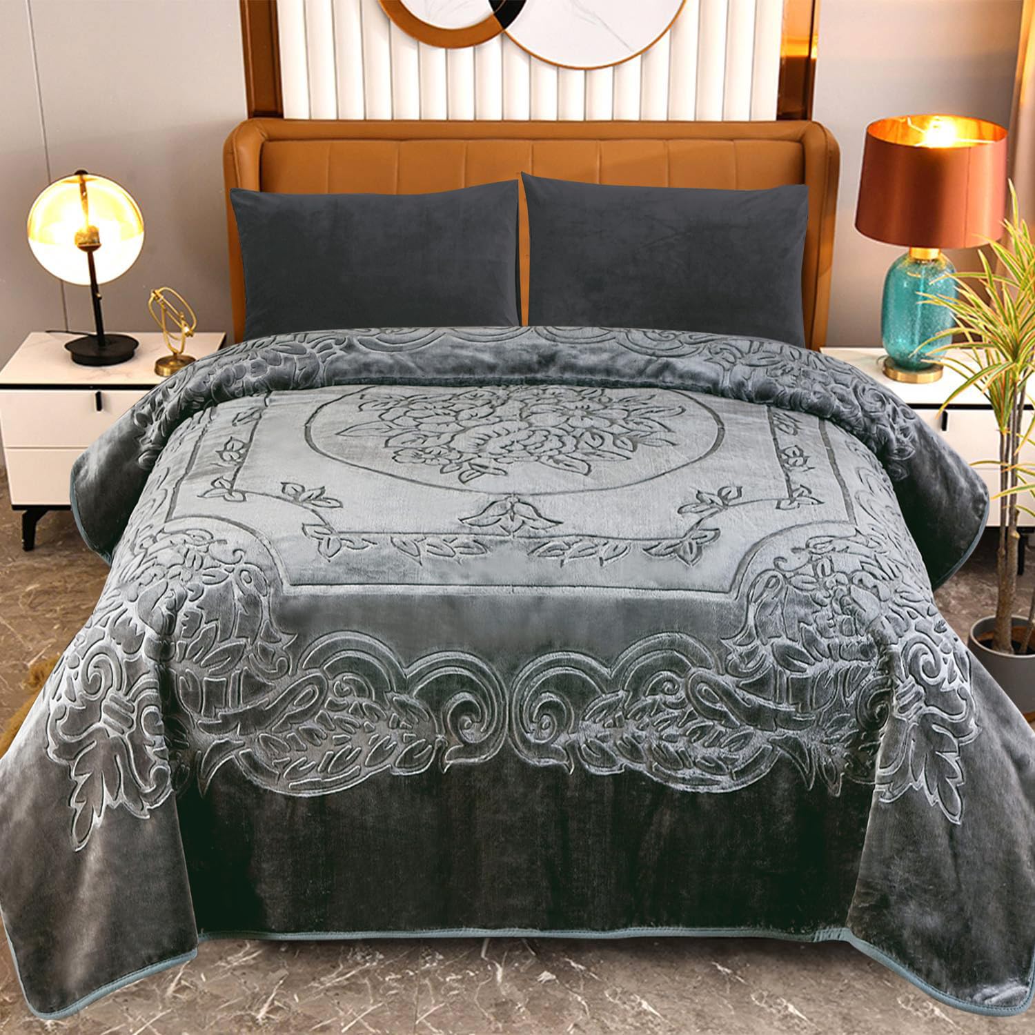 JYK Soft Fleece Bed Blanket King Size 800GSM